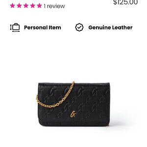 Glamaholic lifestyle Chic Black Leather Crossbody Bag with Gold Accents